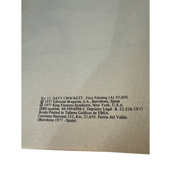 Vintage 1977 Davy Crockett Comic Book Illustrated Classics 1st First Printing - Picture 4 of 5